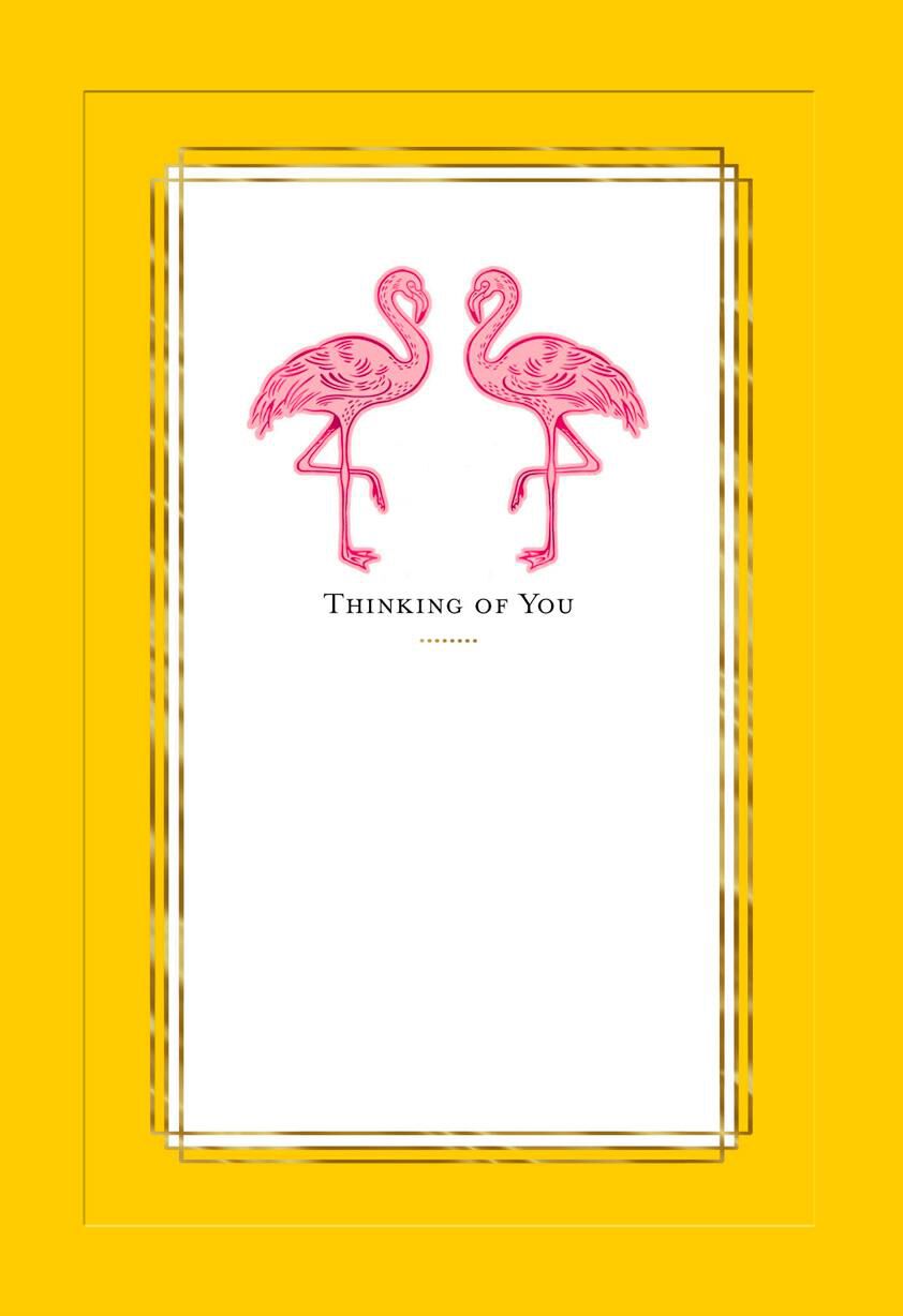 Flamingos Blank Thinking of You Card