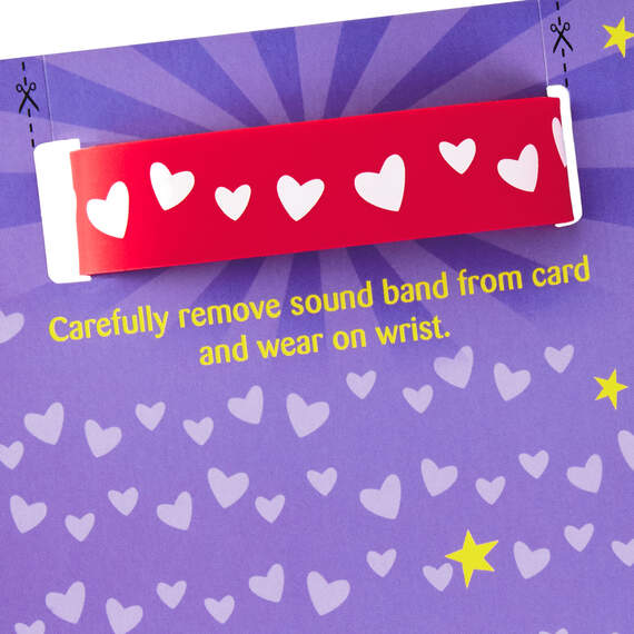 You Happy Up the World Valentine's Day Card With Musical Bracelet, , large image number 2