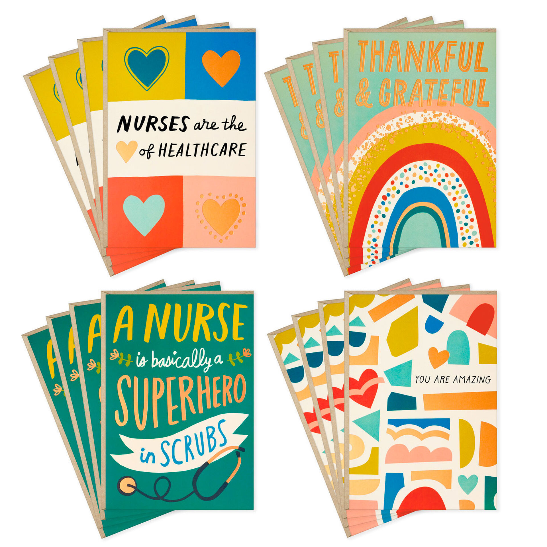 Nurse Appreciation Boxed ThankYou Cards Assortment, Pack of 16 Boxed
