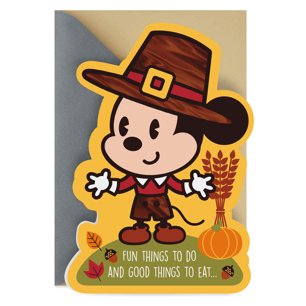 Disney Mickey Mouse The Happiest Treats Thanksgiving Card