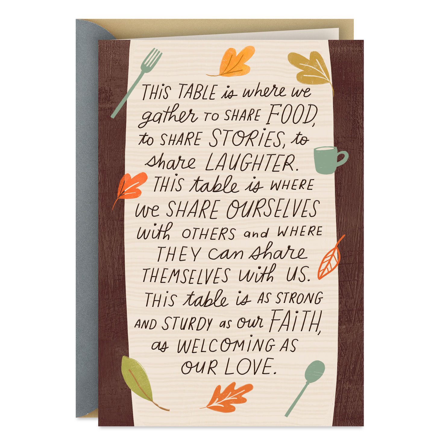 Gathering to Share With Faith and Love Thanksgiving Card