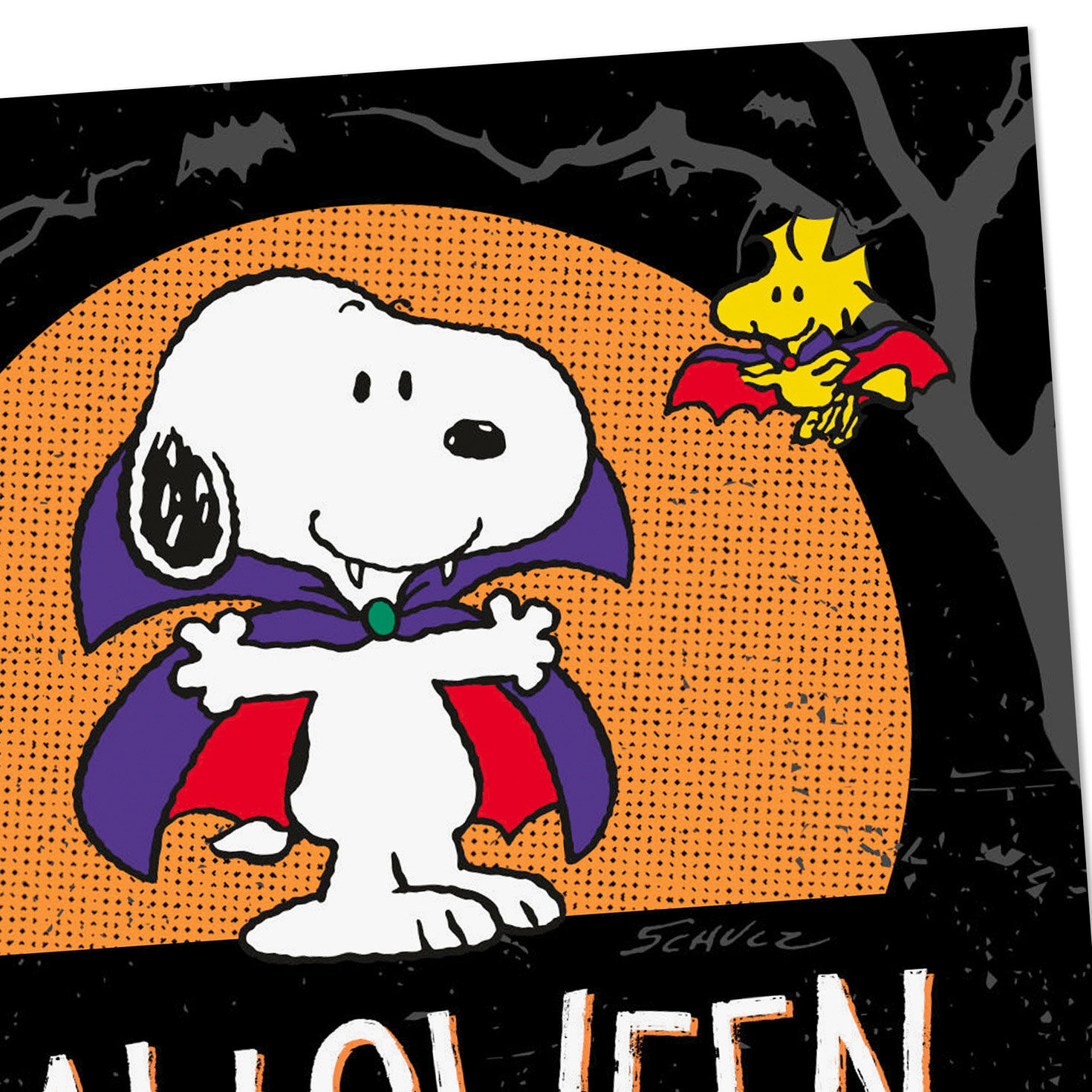 Vampire Snoopy and Woodstock Halloween Cards Pack Cover Detail image number 4