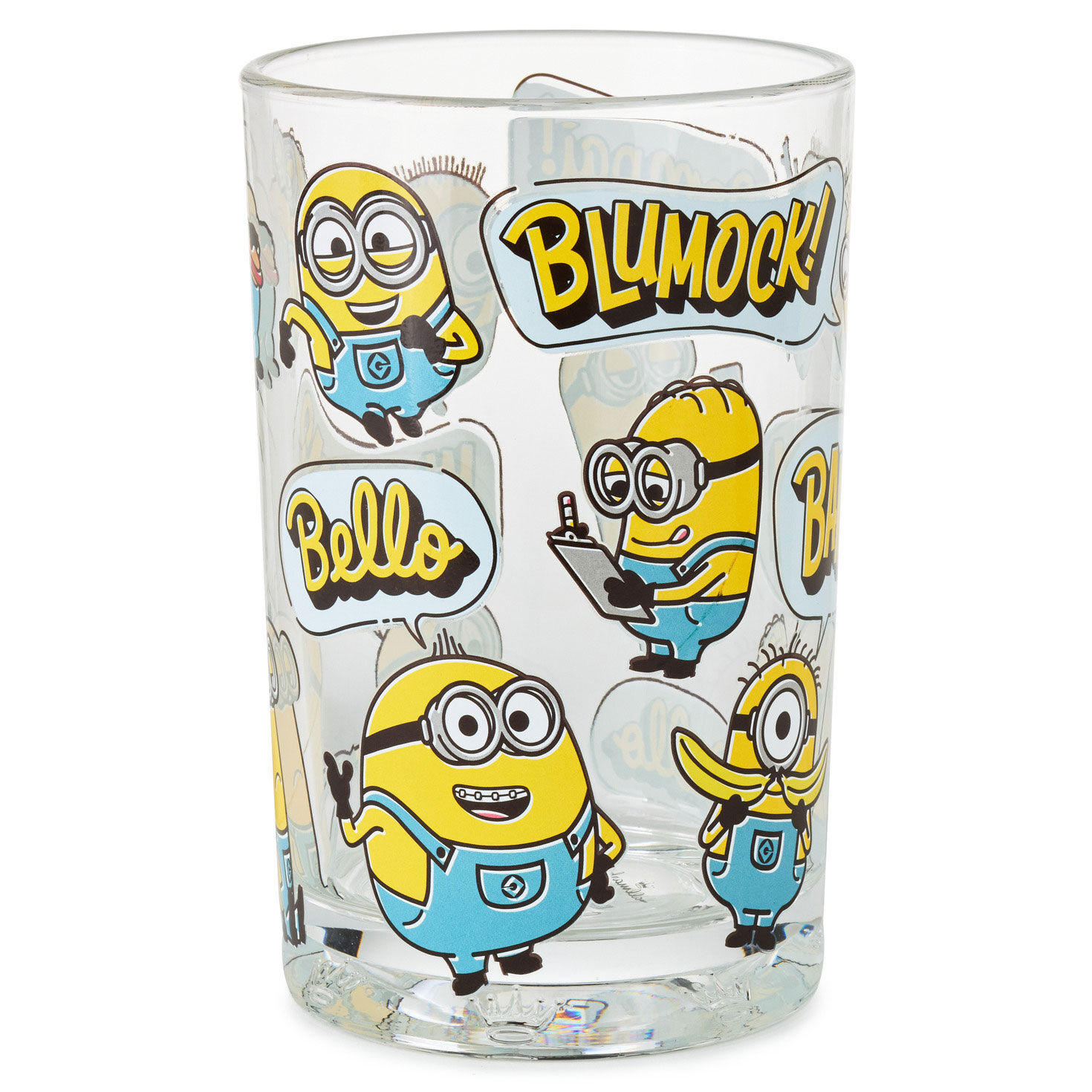 Minions With Speech Bubbles Drinking Glass back image number 2