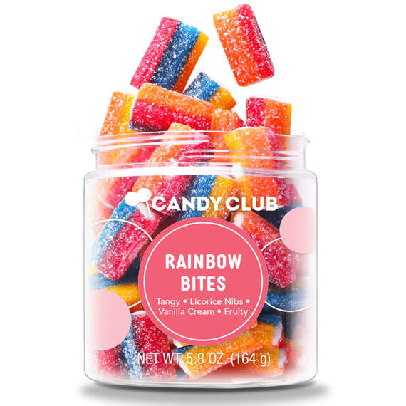 Candy Club Rainbow Bites Gummy Candies in Jar, 5.8 oz., , large image number 1