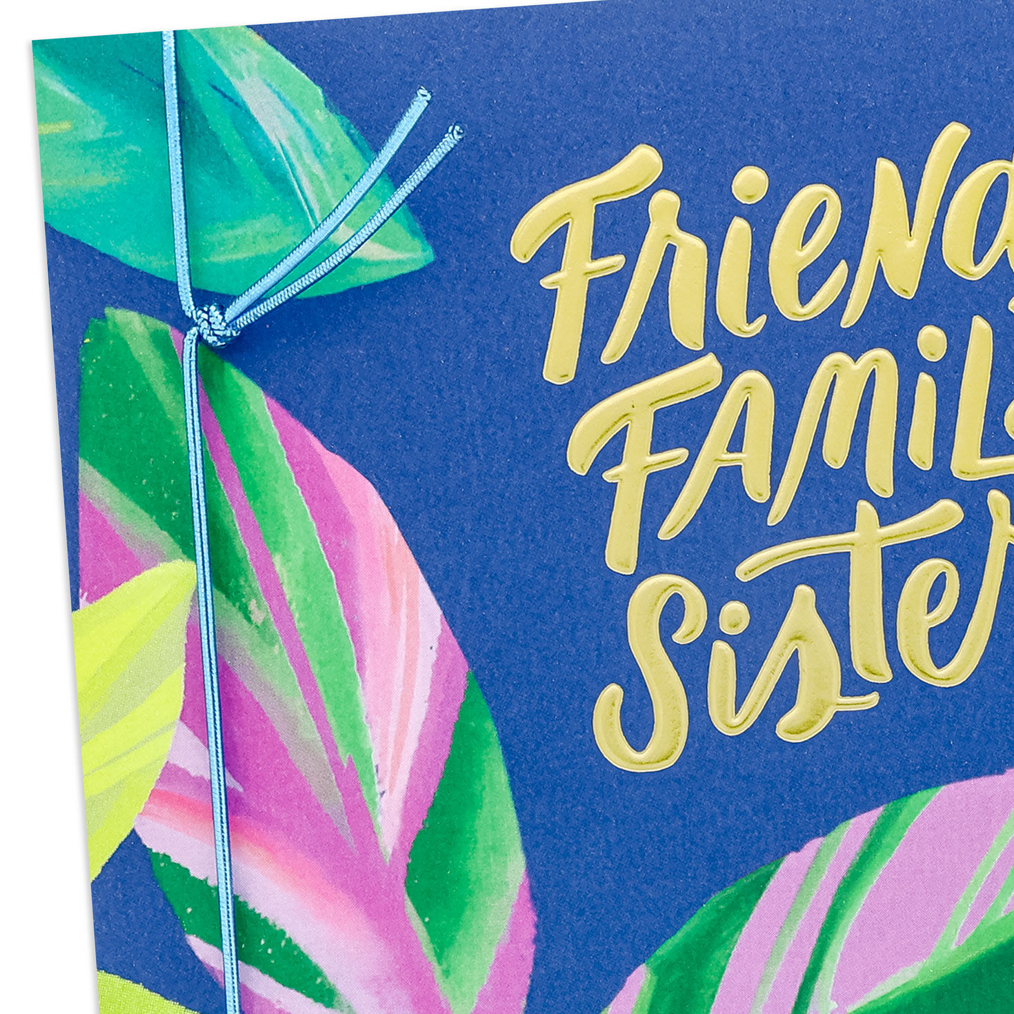 Tropical Leaves Birthday Card for Sister Card Front Detail image number 4