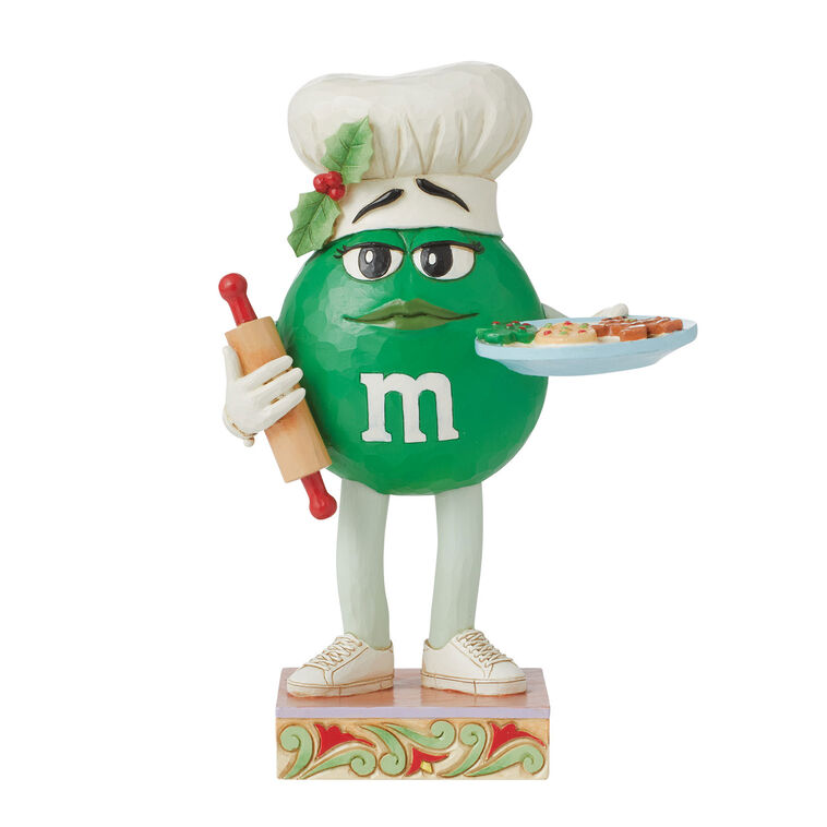 Jim Shore M&M'S Green With Cookies Figurine, 6.3"