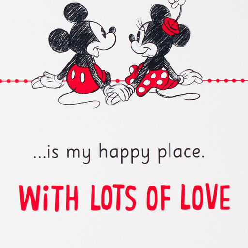 Disney Mickey and Minnie Valentine’s Day Card for Wife With Magnet, 