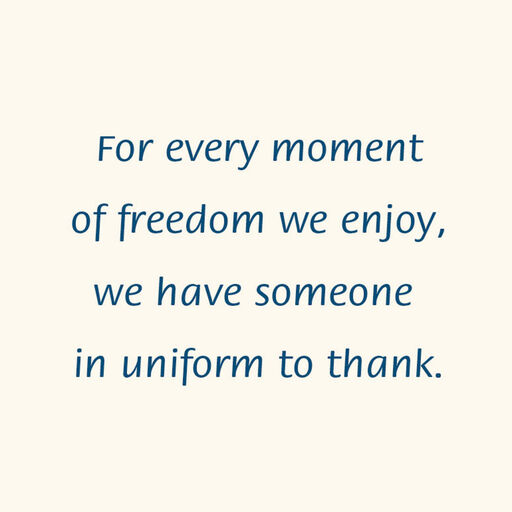 Thank You for Your Service Stars and Stripes Military Appreciation Card, 
