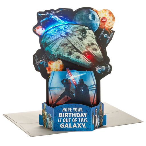 Star Wars™ Galaxy Musical 3D Pop-Up Birthday Card With Light, 