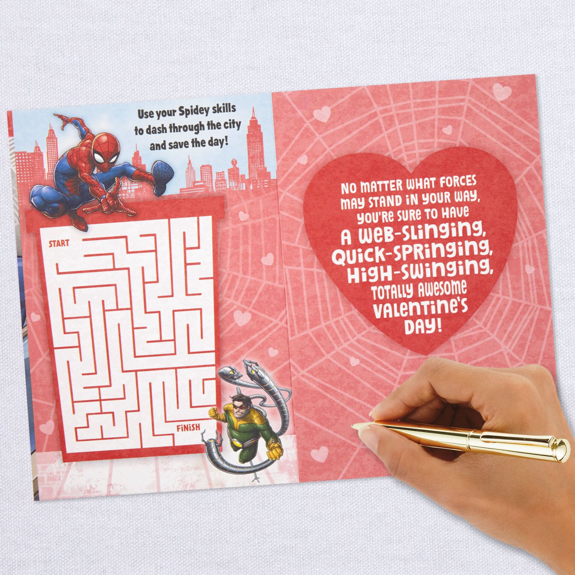 Marvel SpiderMan Valentine's Day Card for Grandson With