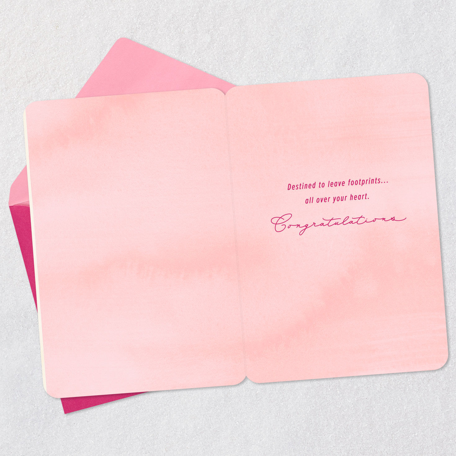 Footprints on Your Heart New Baby Girl Card, , large image number 3