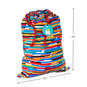 28" Colorful Stripes Fabric Gift Bag With Tag, , large image number 3