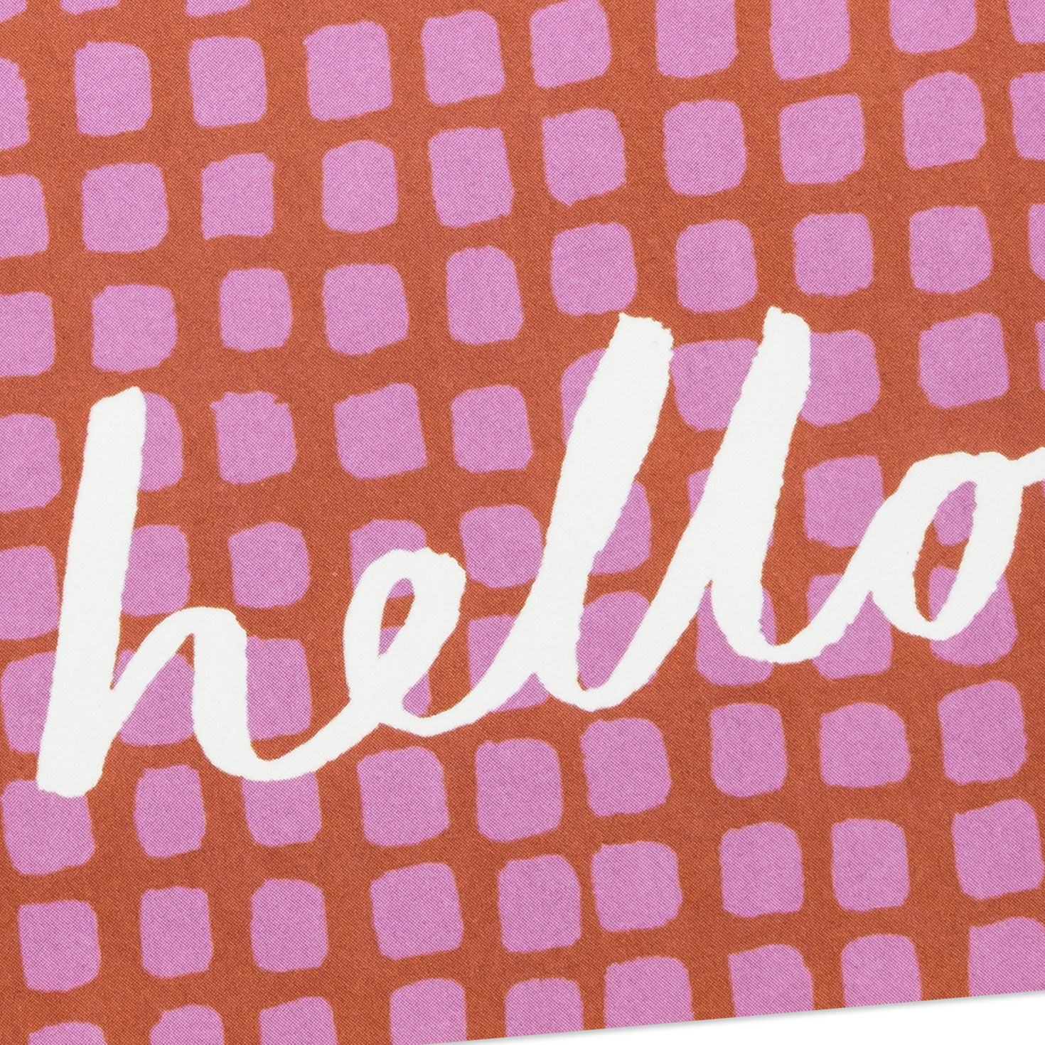 Playful Pink Grid Hello Note Cards Pack Cover Detail image number 4