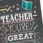 Chalkboard Doodles Thank-You Card for Teacher, , large image number 4
