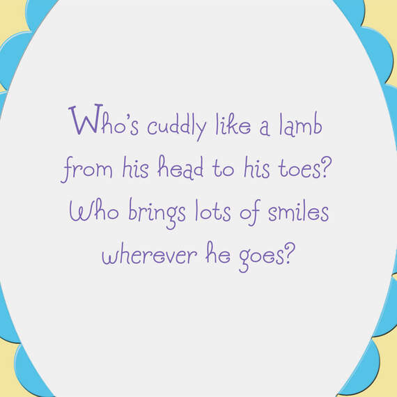 Cute and Cuddly Lamb First Easter Card for Baby Boy, , large image number 2