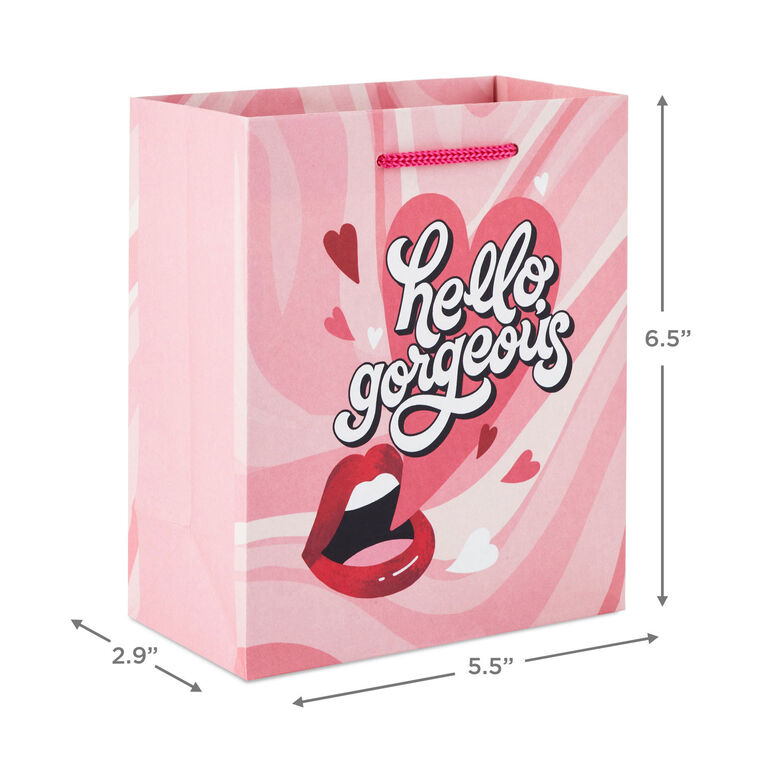6.5" Pink and Red Retro 6-Pack Assorted Small Gift Bags, , large image number 3