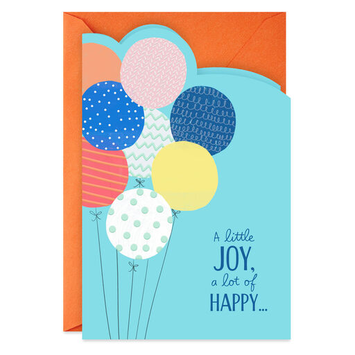 Joy and Happy Birthday Card, 