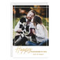 Elegant Gold Lettering Custom Thanksgiving Card, , large image number 1
