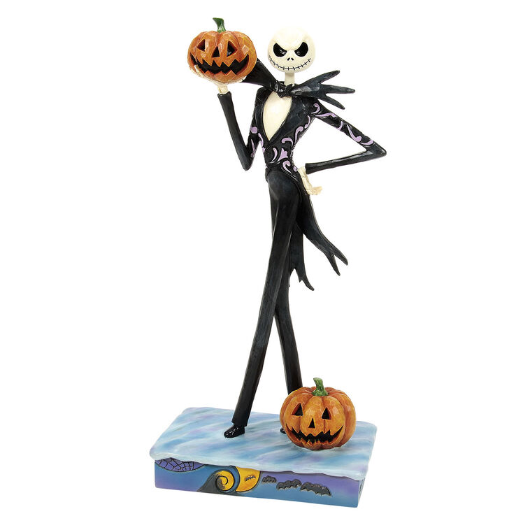 Jim Shore Disney Tim Burton's The Nightmare Before Christmas Jack With Pumpkins Figurine, 9.2"