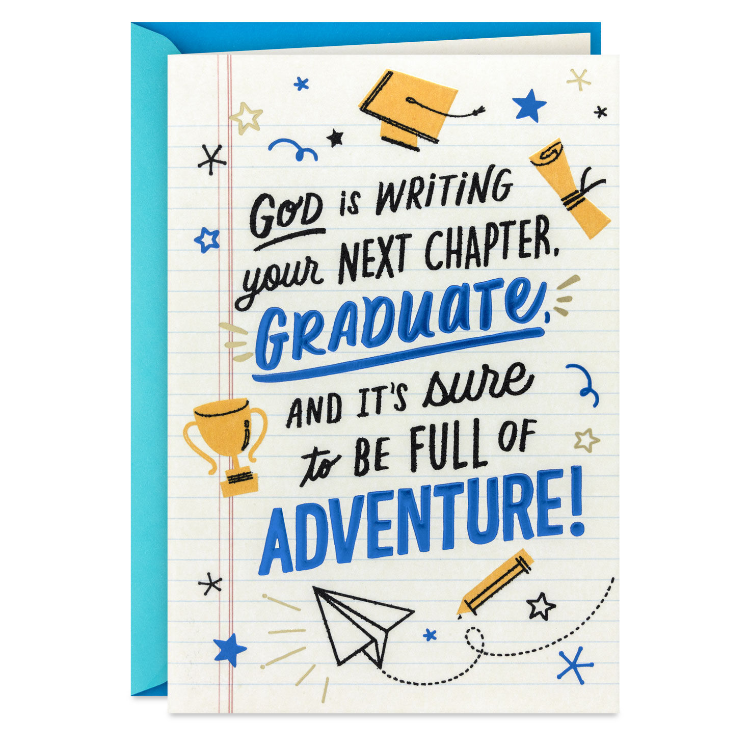 God Is Writing Your Next Chapter Religious Graduation Card