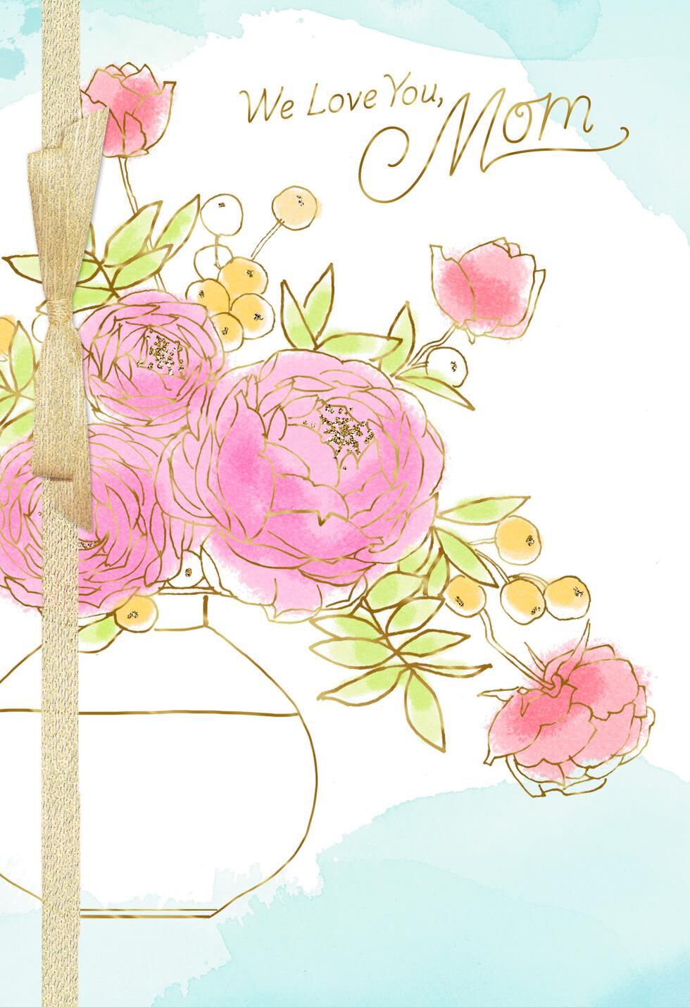 Flower Vase Mother's Day Card From All