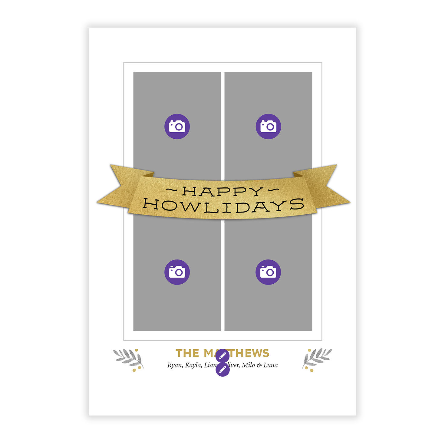 Happy Howlidays Flat Holiday Photo Card, , large image number 5
