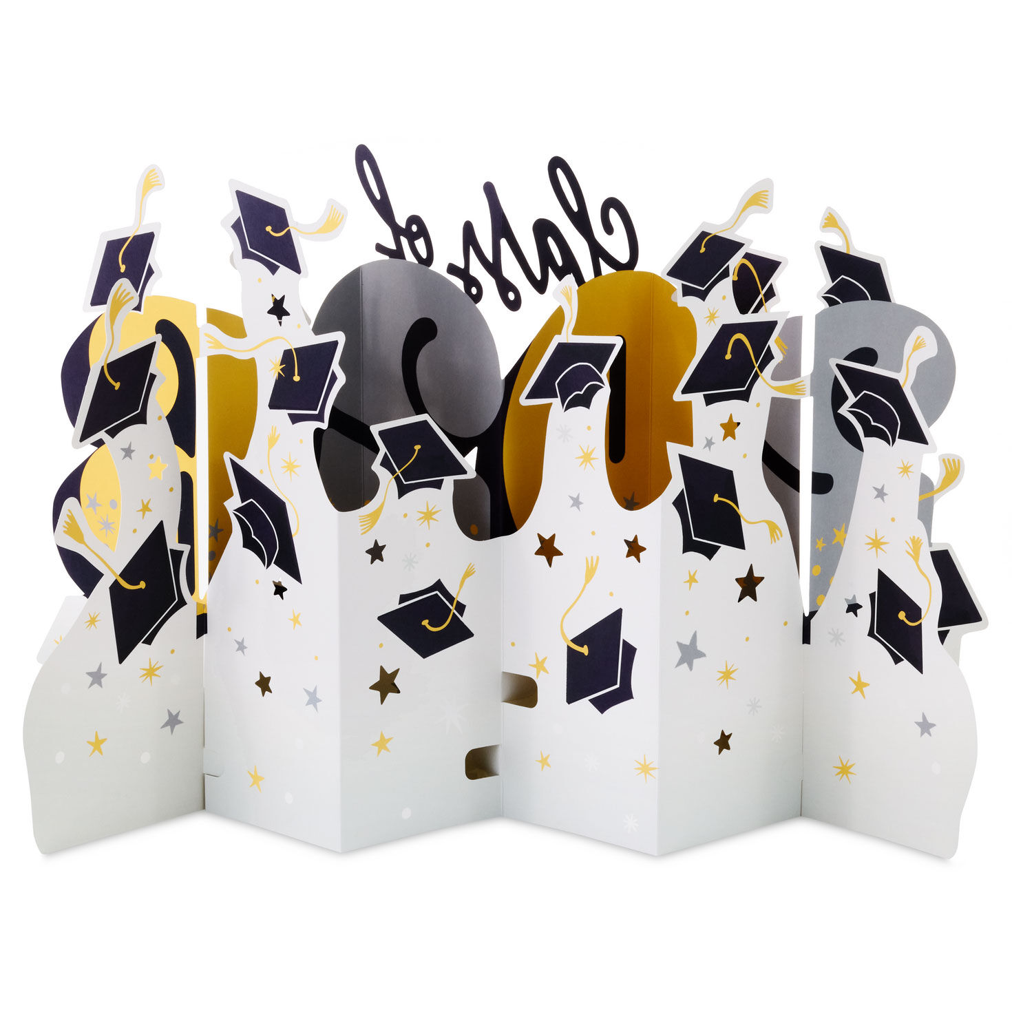 Class of 2026 Jumbo Pop-Up Graduation Card back of popped up card image number 3