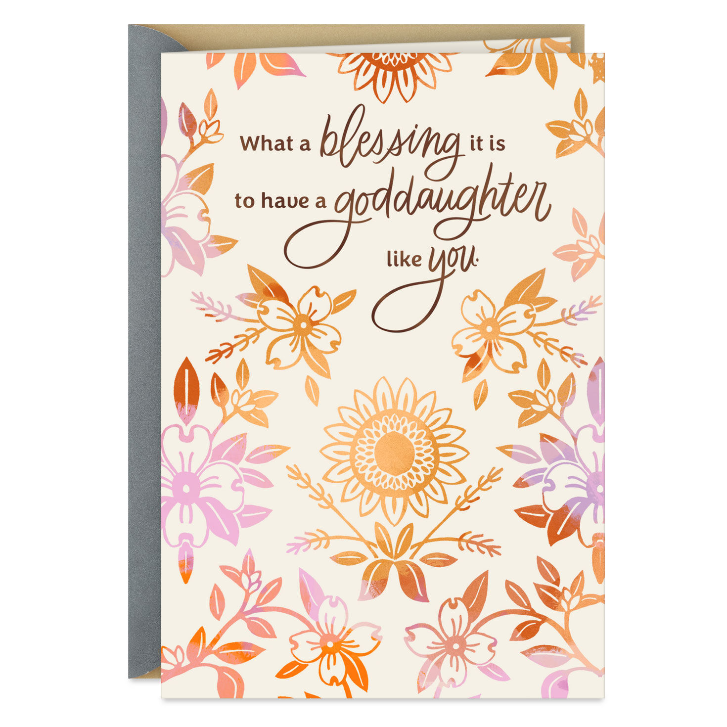 What a Blessing You Are Thanksgiving Card for Goddaughter