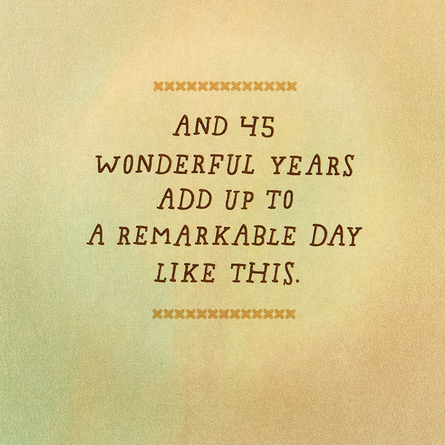 Family Photos and Needlepoint on Home Wall 45th Anniversary Card Sentiment image number 2