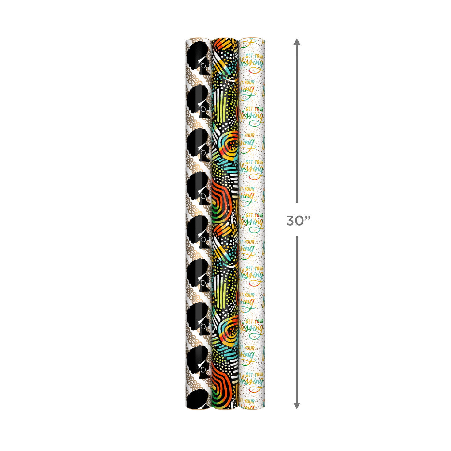Bold, Bright Blessing Assorted Wrapping Paper measurement image number 9
