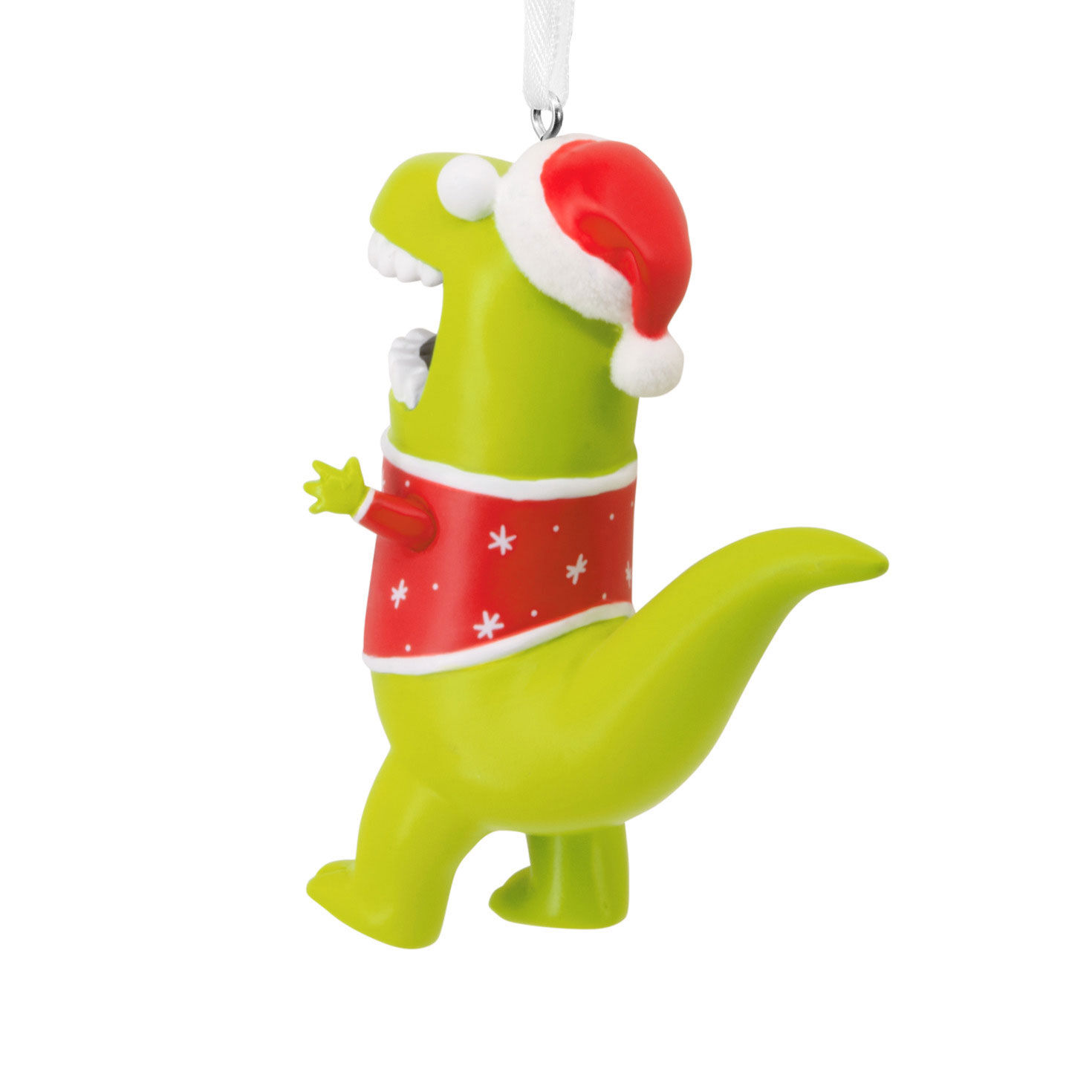 Dinosaur Love Christmas Sweater Christmas Ornament back image number 6