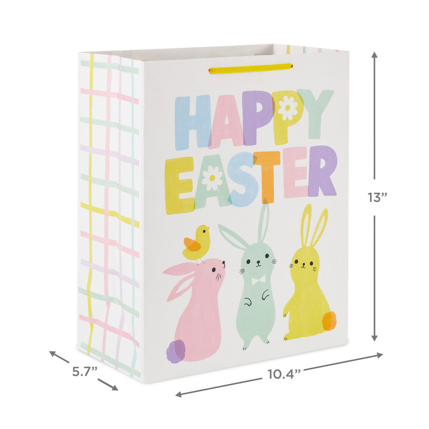 Happy Easter With Pastel Bunnies Large Gift Bag  image number 3