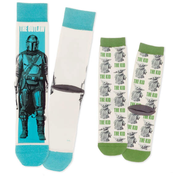 Star Wars: The Mandalorian™ and Grogu™ Adult and Child Novelty Crew Socks, Set of 2, , large image number 1
