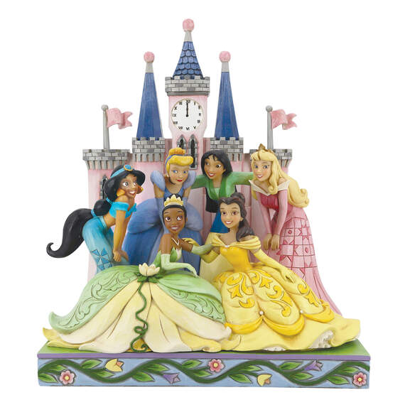 Jim Shore Disney Princesses and Castle Figurine, 10.2"