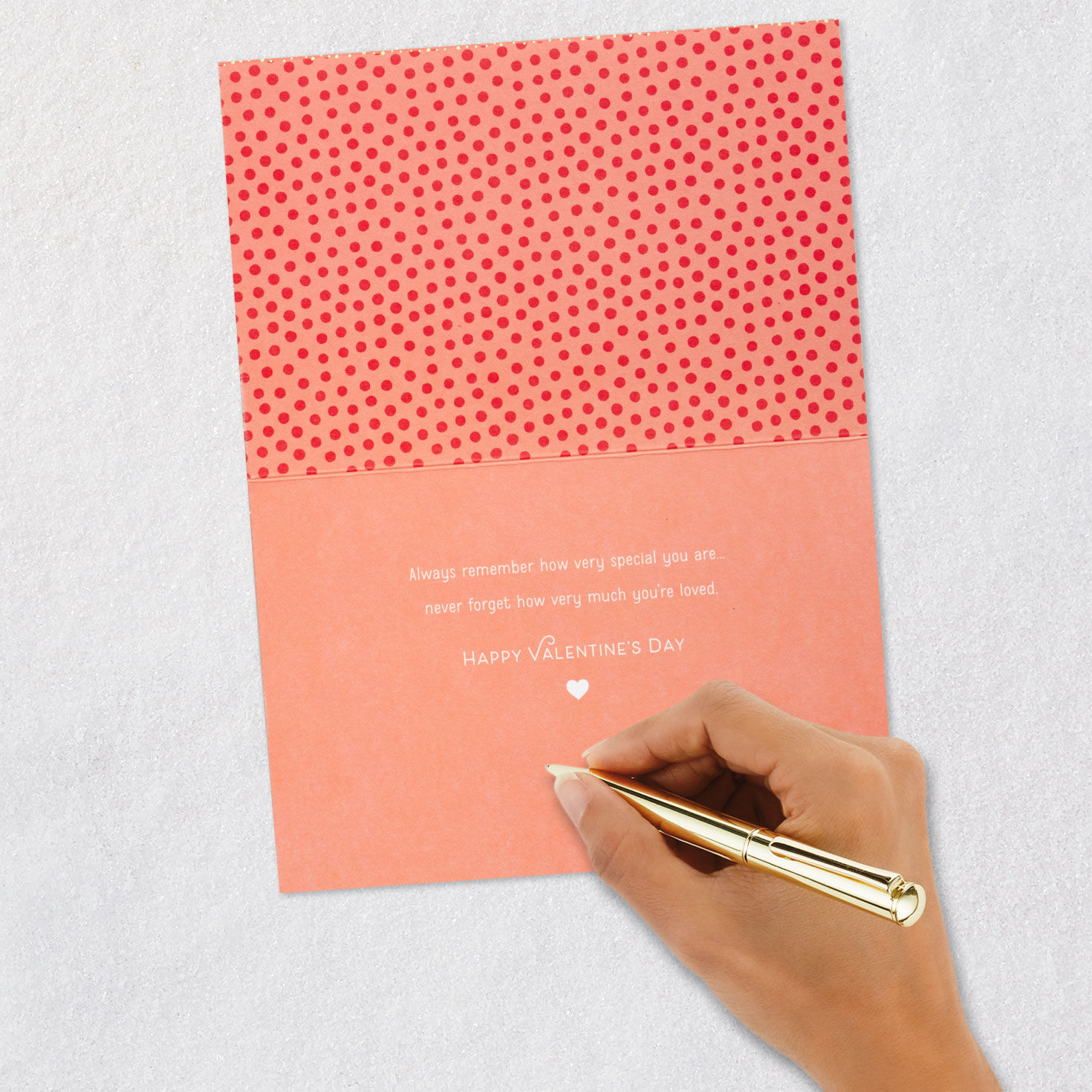 Hearts Valentine's Day Card for Granddaughter Signing card image number 6