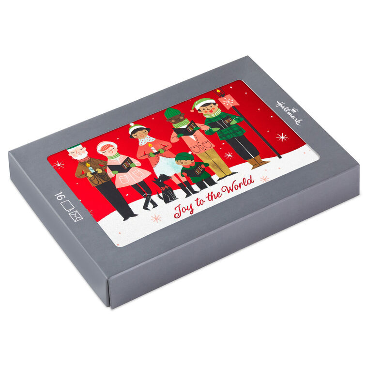 Joyful Carolers Boxed Christmas Cards, Pack of 16