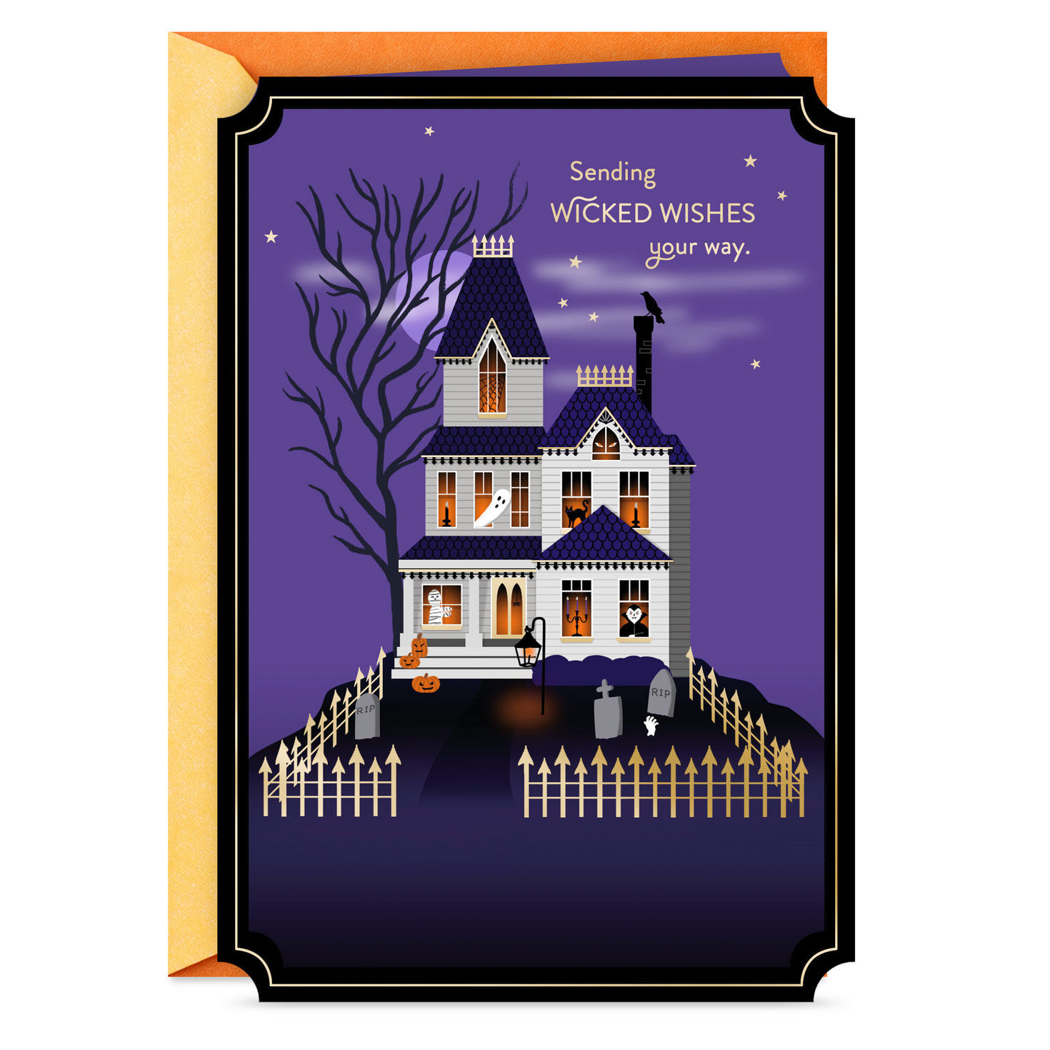 Wicked Wishes Halloween Card
