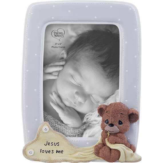 Precious Moments Jesus Loves Me Teddy Bear Picture Frame, 4x6