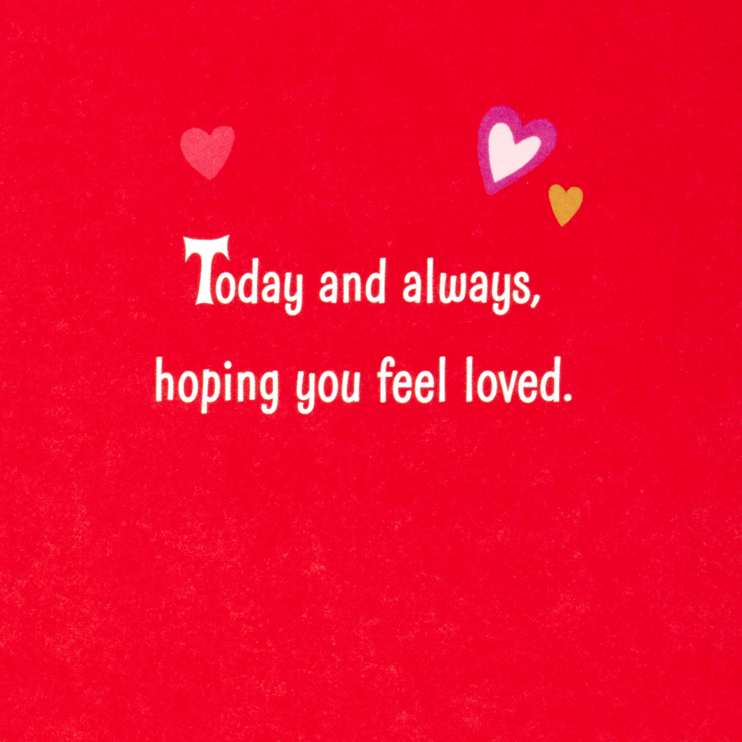 Hearts on Red 99-cent Happy Valentine's Day Card sentiment image number 2