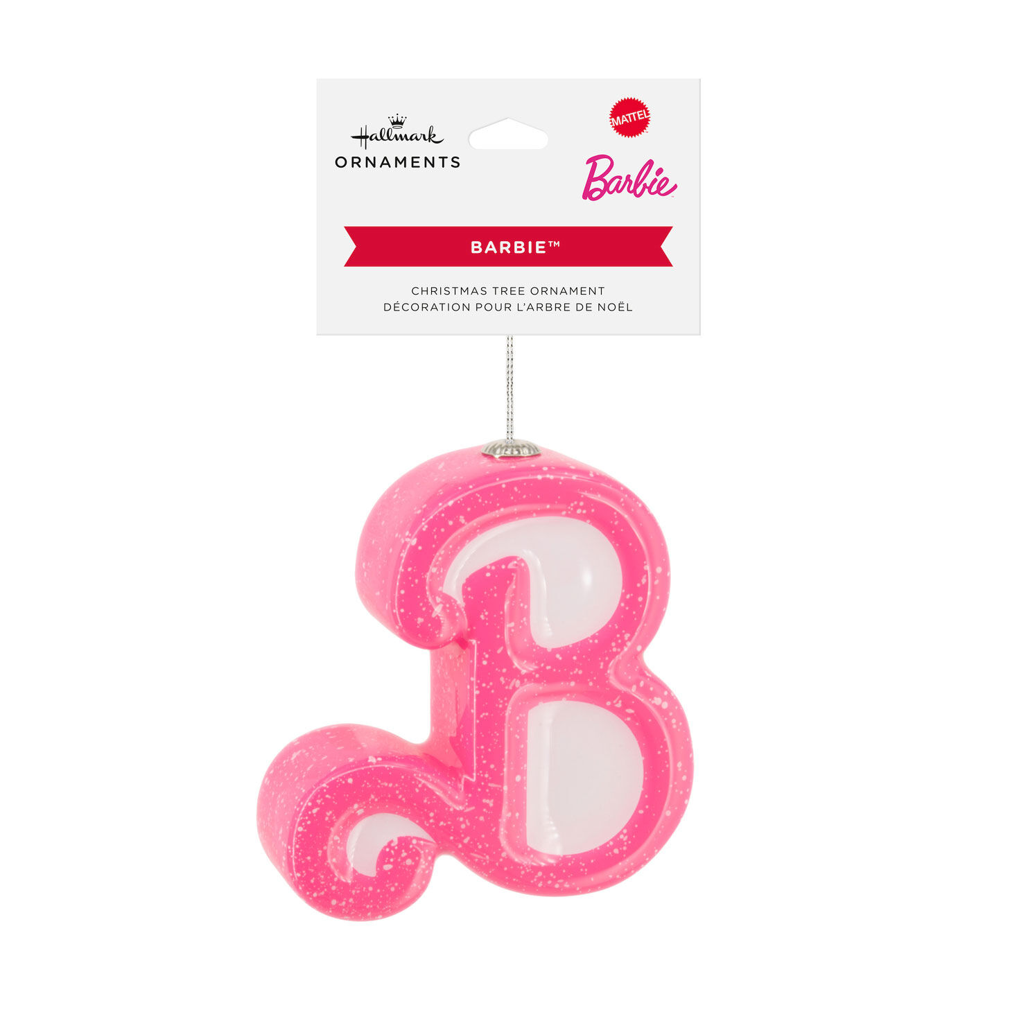 Barbie Pink B Christmas Ornament Package Front image number 9