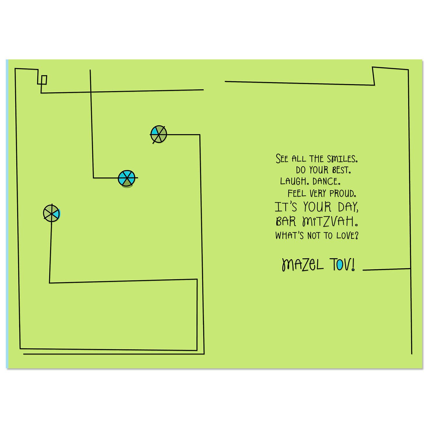 Star of David Lettering Bar Mitzvah Card for Boys  image number 2