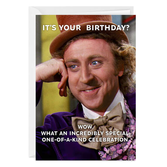Willy Wonka & The Chocolate Factory Funny Folded Birthday Photo Card