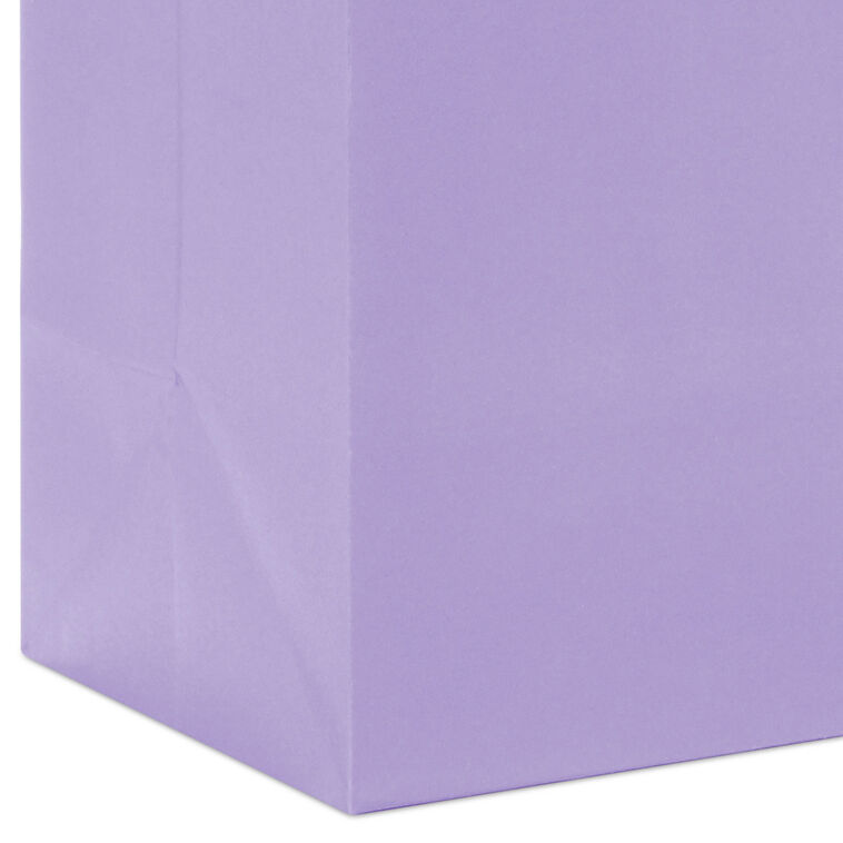 13" Solid Lavender Large Gift Bag, Lavender, large image number 5
