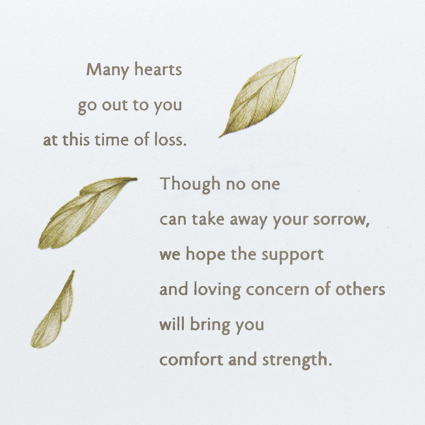 Elegant Gold Flowers Sympathy Card Sentiment image number 2