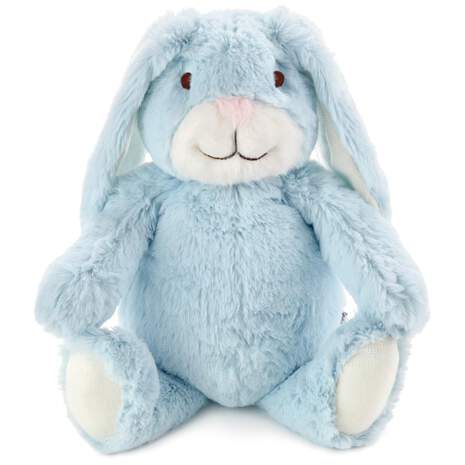 Blue Bunny Stuffed Animal With Chime, 9", , large