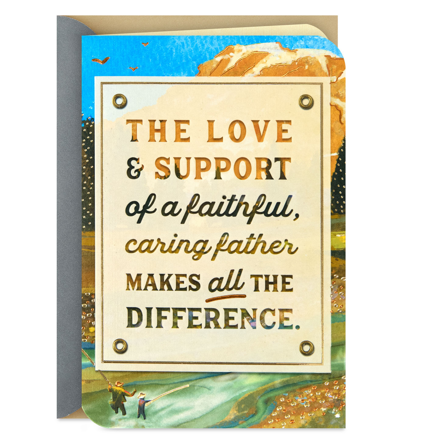 The Love and Support of a Faithful Dad Religious Father's Day Card