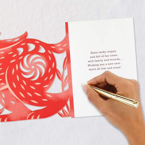 Happy Year of the Rabbit Laser-Cut Chinese New Year Card, , large image number 7