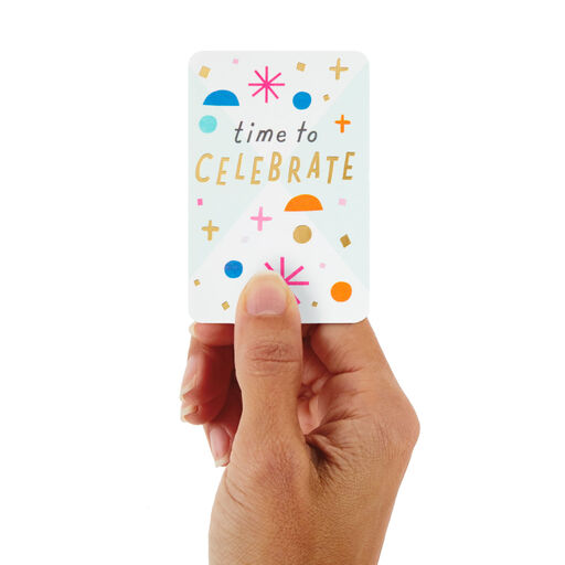 3.25" Mini Time to Celebrate Blank Card, 
