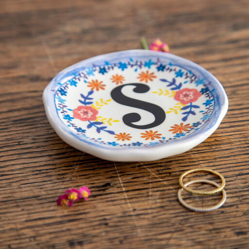 Natural Life Initial Trinket Dish, S, 