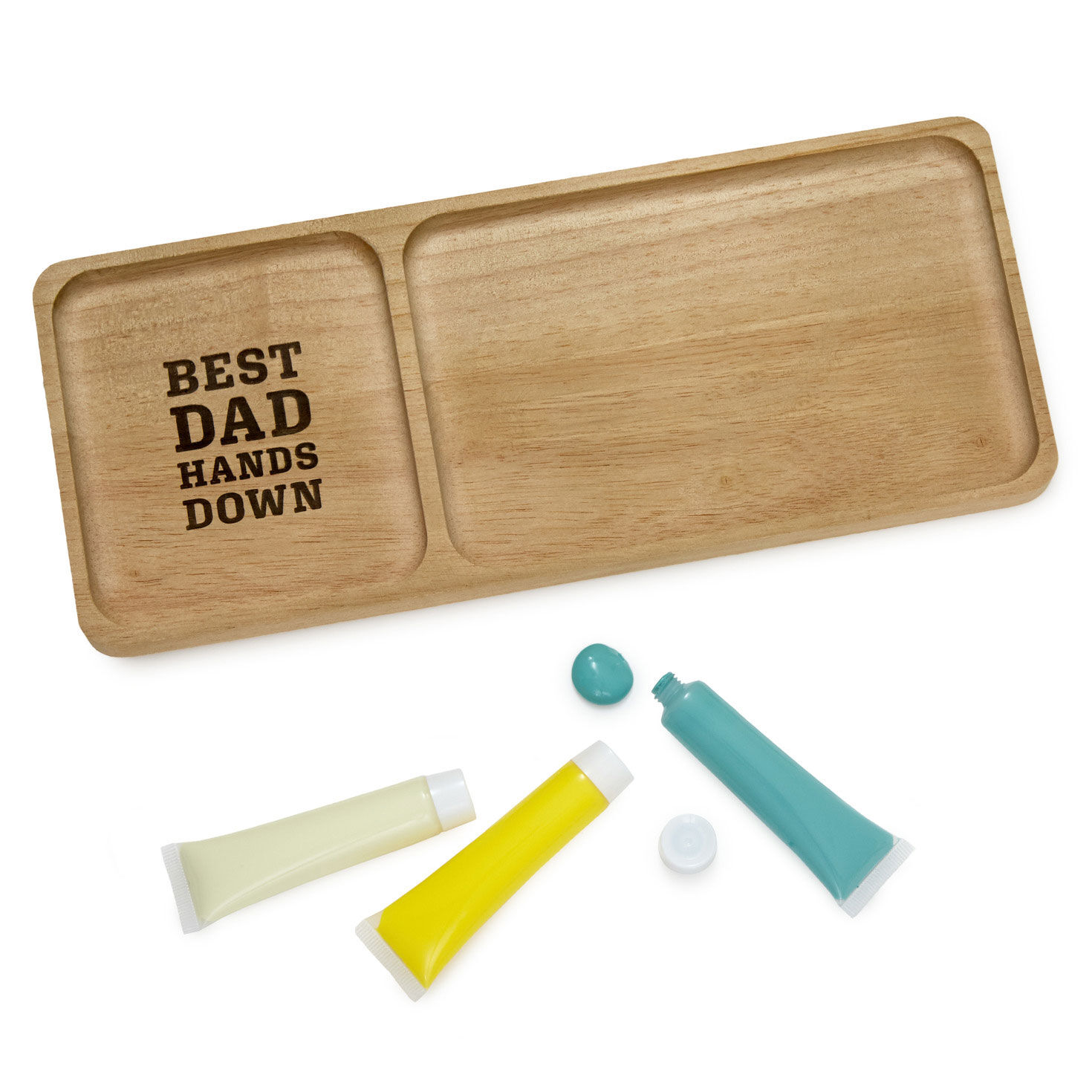 Handprint Kit Trinket Tray for Dad top witth paint on side image number 4